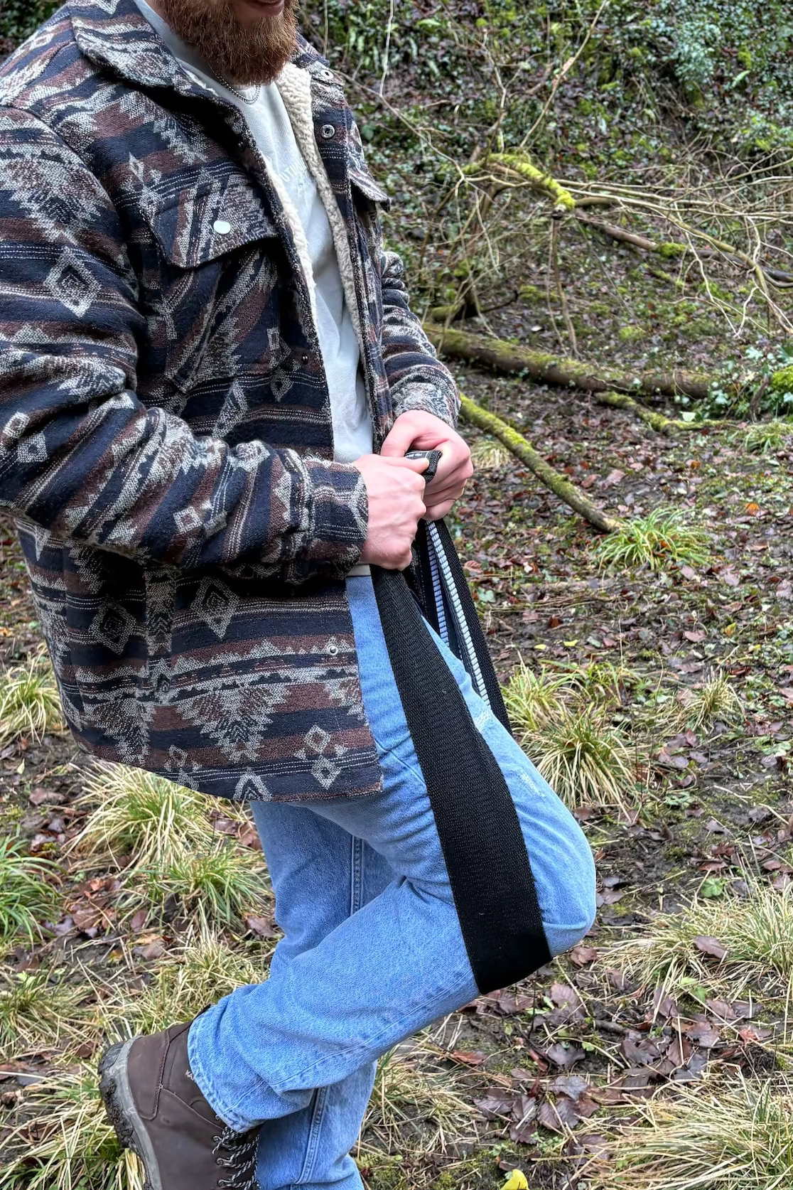 Person with a resistance band 